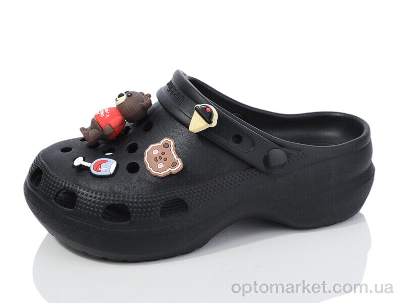 Купить Крокси жіночі 5139-361 Luck Line чорний, фото 1