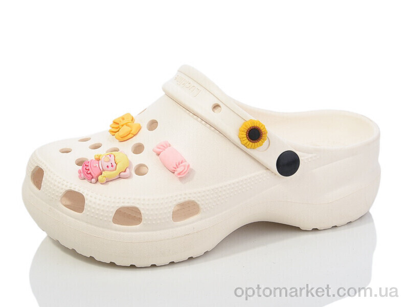 Купить Крокси жіночі 5139-387 Luck Line бежевий, фото 1