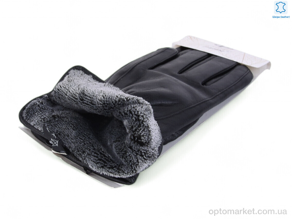 Купить Рукавички чоловічі 52-5 black Paidi чорний, фото 2