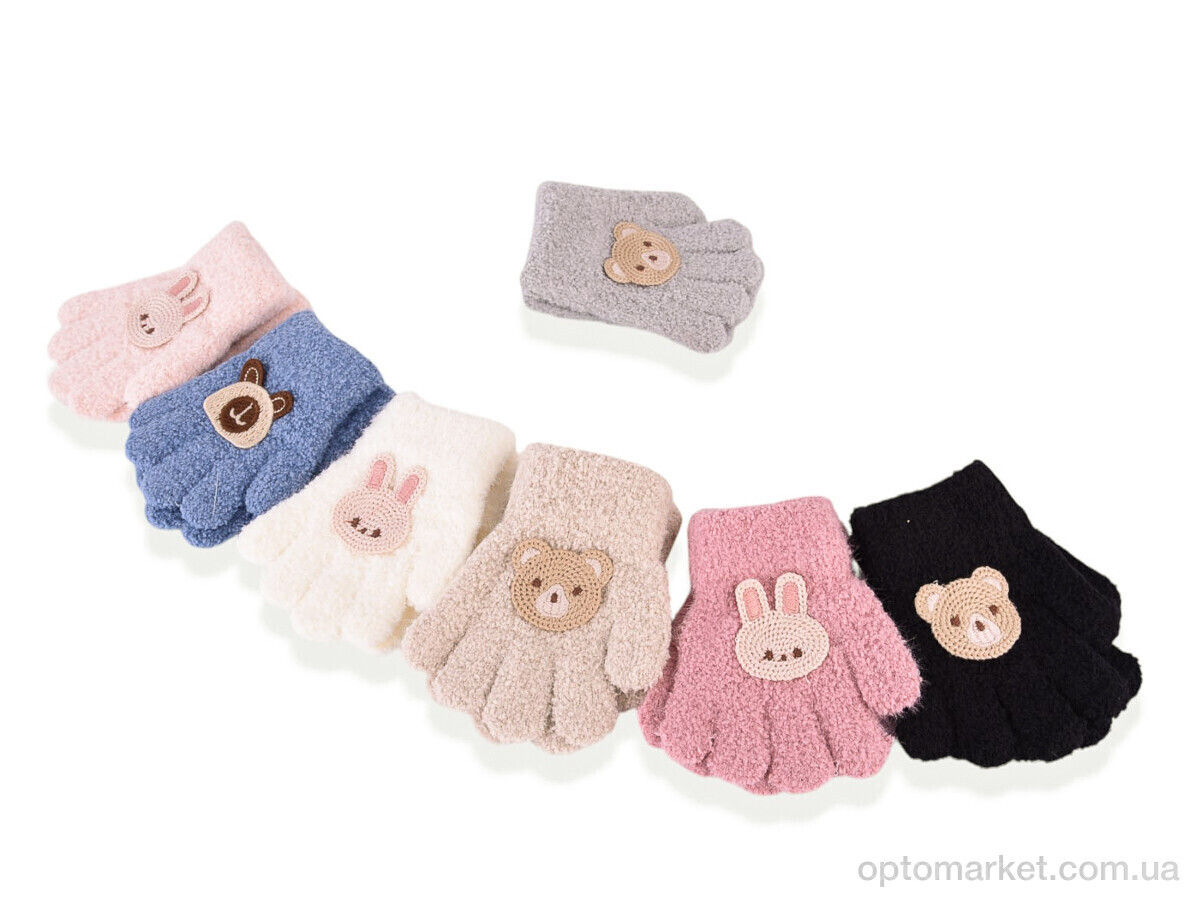 Купить Рукавички дитячі 5201 (тедди) mix Anjela мікс, фото 1