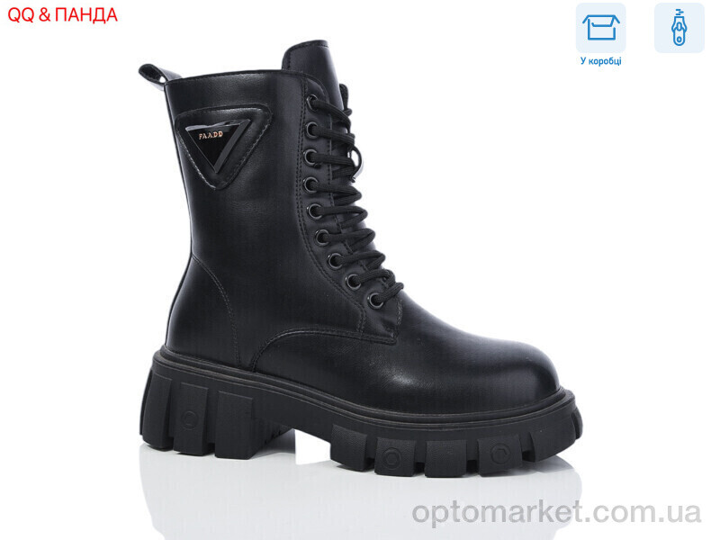 Купить Черевики жіночі 5233 black QQ&Панда чорний, фото 1