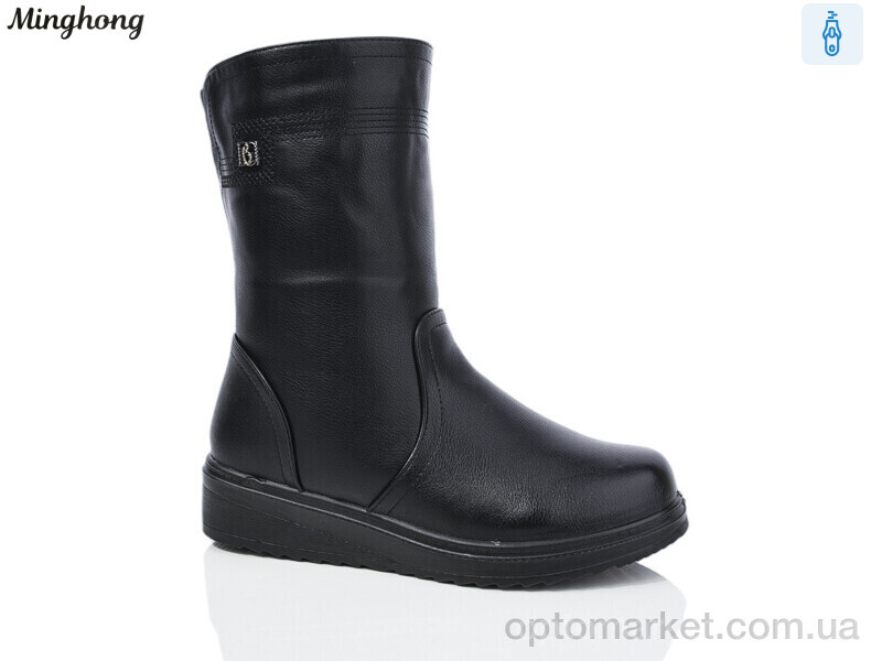 Купить Чоботи жіночі 525 Minghong чорний, фото 1