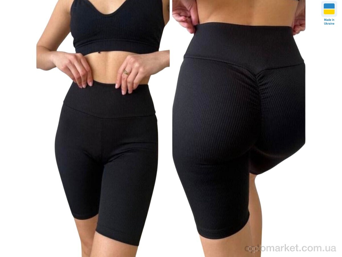 Купить Велосипедки жіночі 5285 чорний Sport style чорний, фото 1