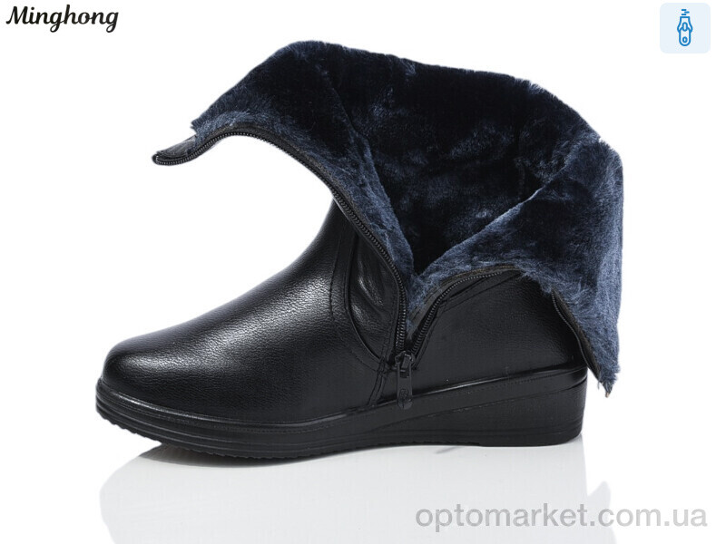 Купить Чоботи жіночі 529 Minghong чорний, фото 2