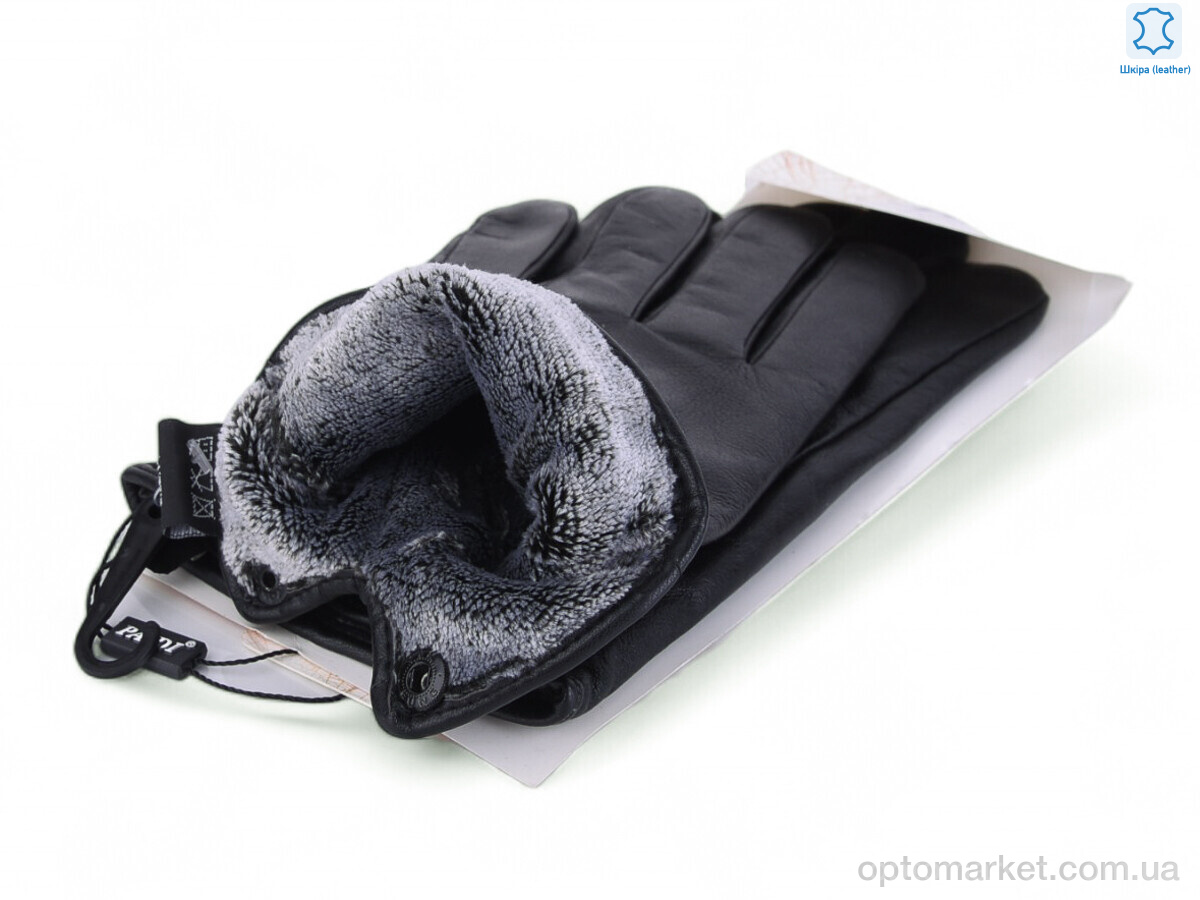 Купить Рукавички чоловічі 53-2 black батал Paidi чорний, фото 2