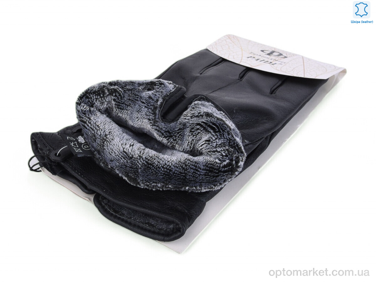 Купить Рукавички чоловічі 53-3 black батал Paidi чорний, фото 2