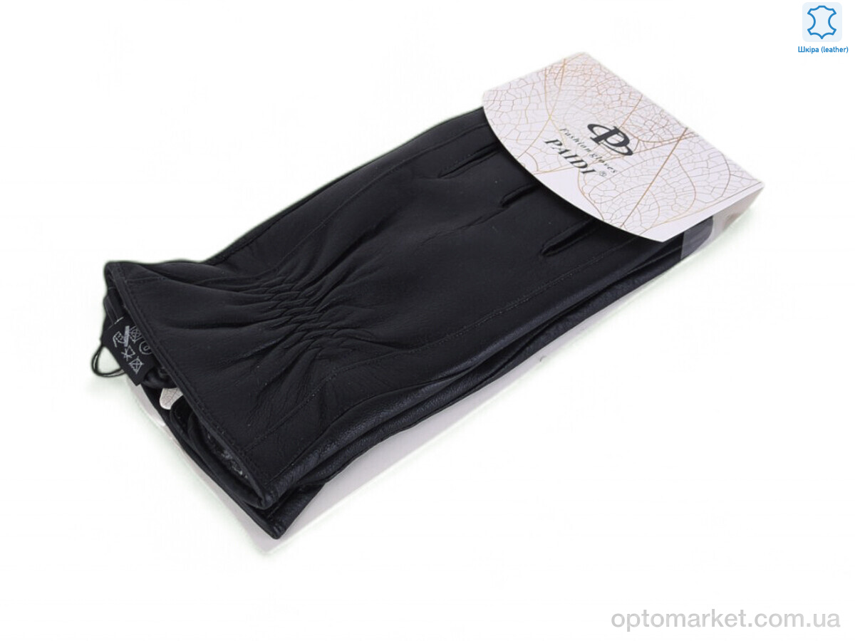 Купить Рукавички чоловічі 53-5 black батал Paidi чорний, фото 1