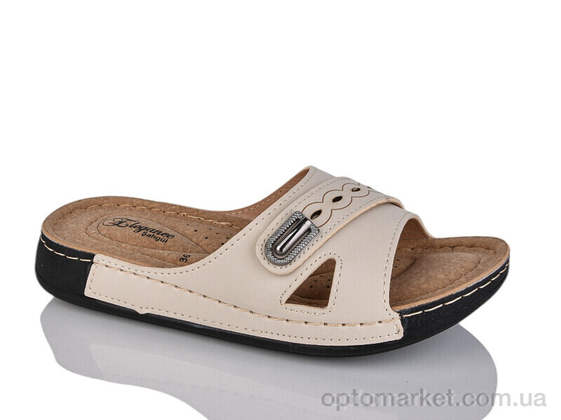 Купить Шльопанці жіночі 5300 св.бежевий Elegance бежевий, фото 1