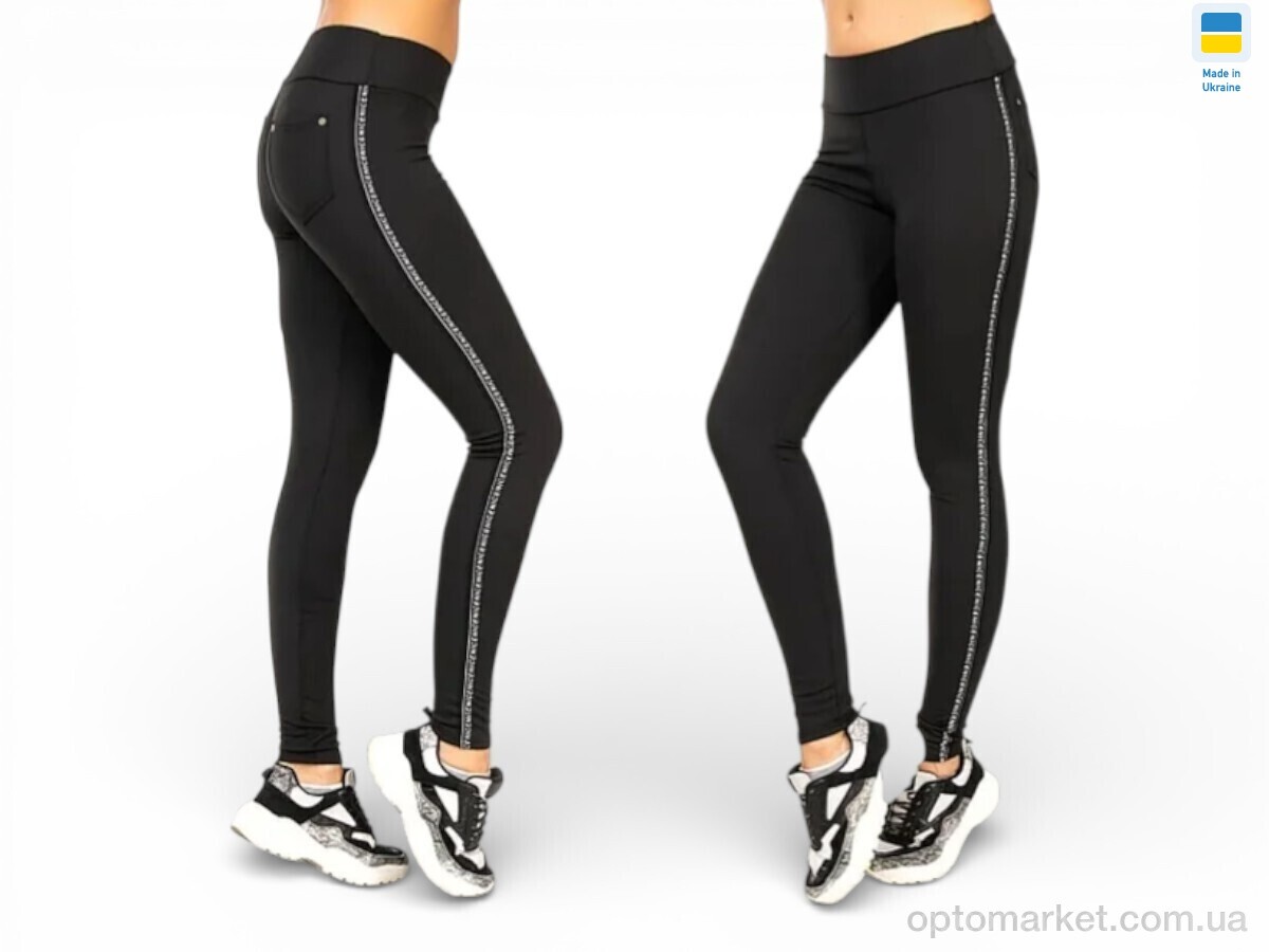 Купить Лосини жіночі 5320 чорний Sport style чорний, фото 1