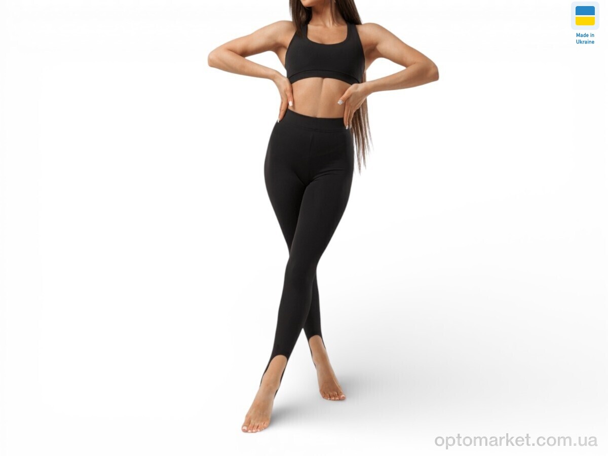 Купить Лосини жіночі 53661 чорний Sport style чорний, фото 1