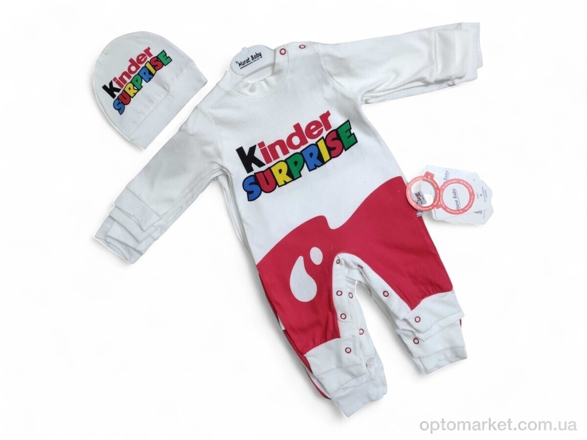 Купить Комплекти дитячі дитячі 5378 білий ромпер з шапочкою Murat Baby білий, фото 1