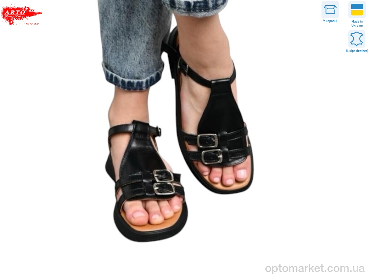 Купить Босоніжки жіночі 538 ч.к. ARTO чорний, фото 1