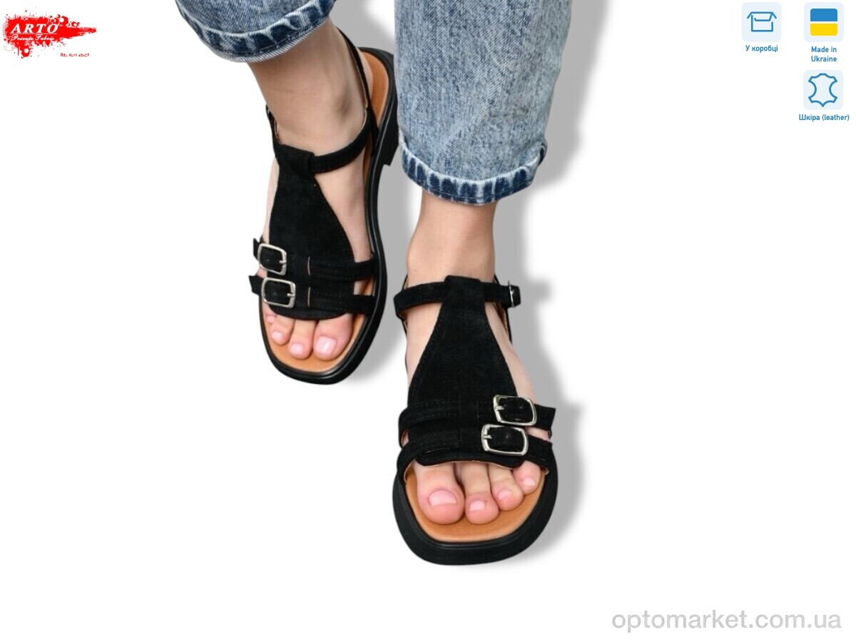 Купить Босоніжки жіночі 538 ч.з. ARTO чорний, фото 1