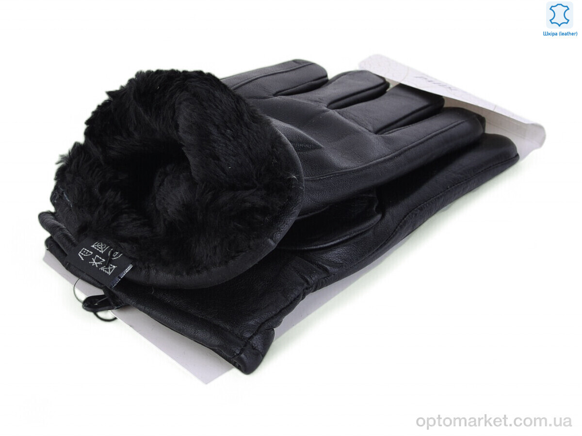 Купить Рукавички чоловічі 54-5 black Paidi чорний, фото 2