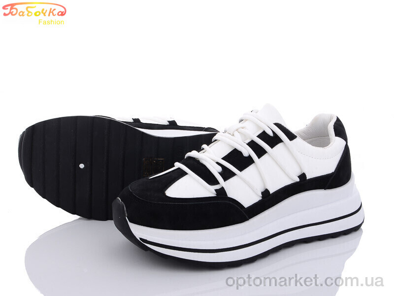 Купить Кросівки жіночі 544 white-black AESD білий, фото 1