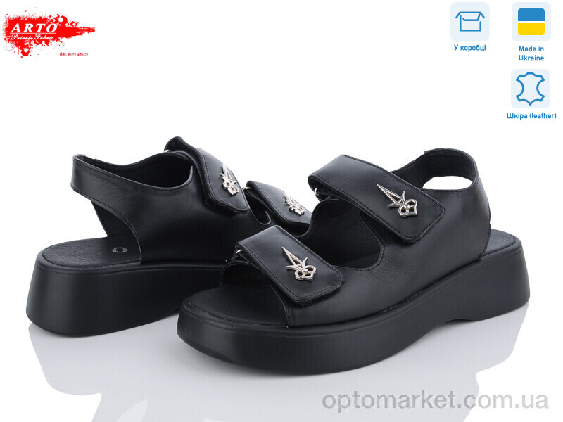 Купить Босоніжки жіночі 545 ч.ш. ARTO чорний, фото 1