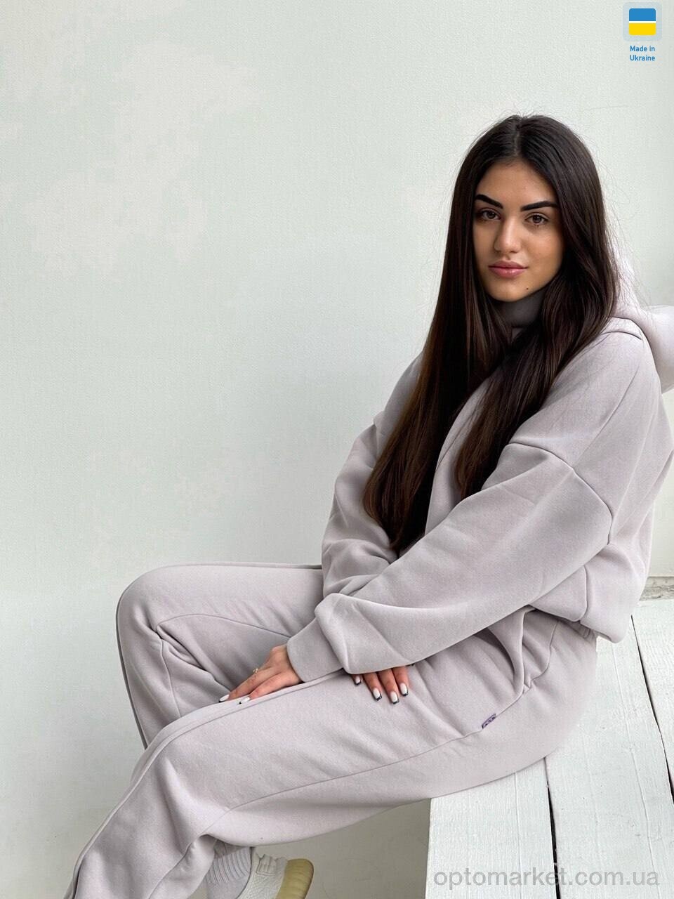 Купить Спортивний костюм жіночі 55-1 св.меланж Eva бежевий, фото 2