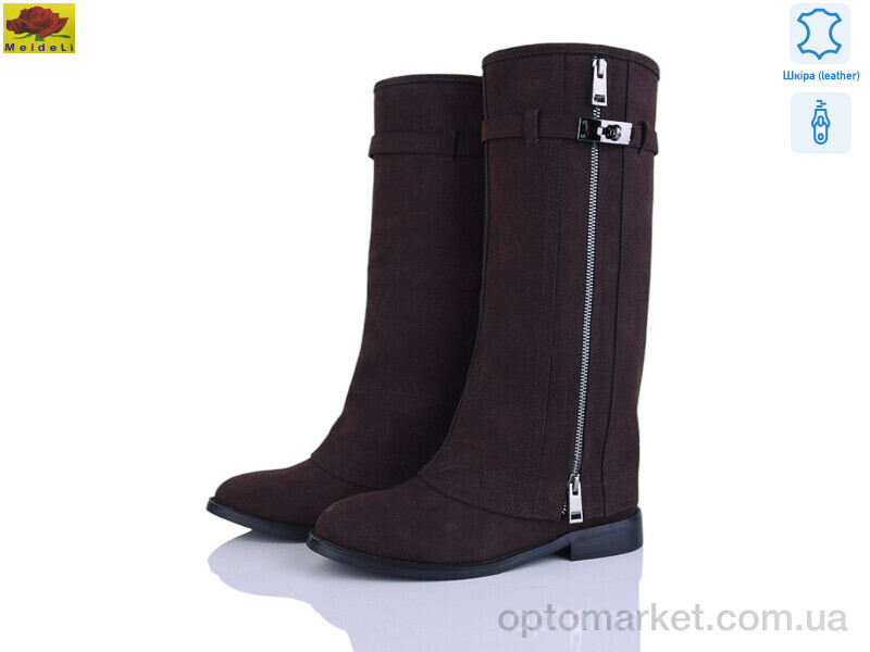 Купить Чоботи жіночі 558-6 Mei De Li коричневий, фото 1