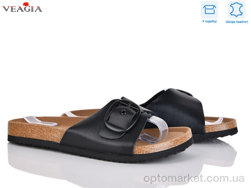 Купить Шльопанці жіночі 5600-1 FAN чорний, фото 1