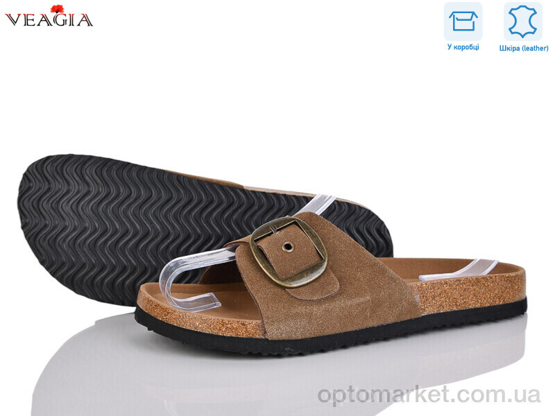 Купить Шльопанці жіночі 5600-8 FAN коричневий, фото 1