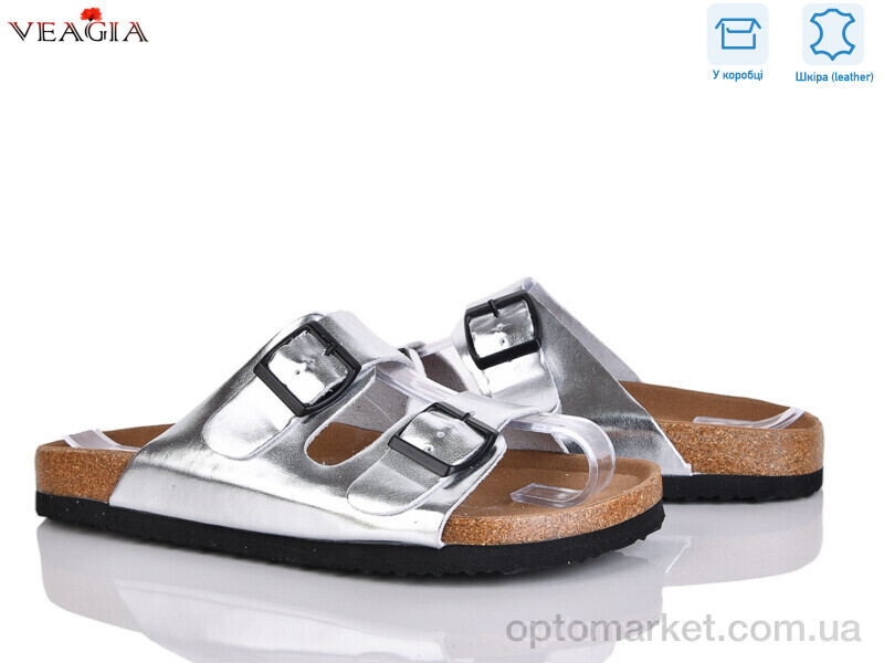 Купить Шльопанці жіночі 5601-4 FAN срібний, фото 1