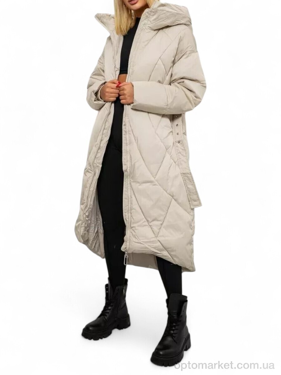 Купить Куртка жіночі 5618 св.бежевий Massmag бежевий, фото 3