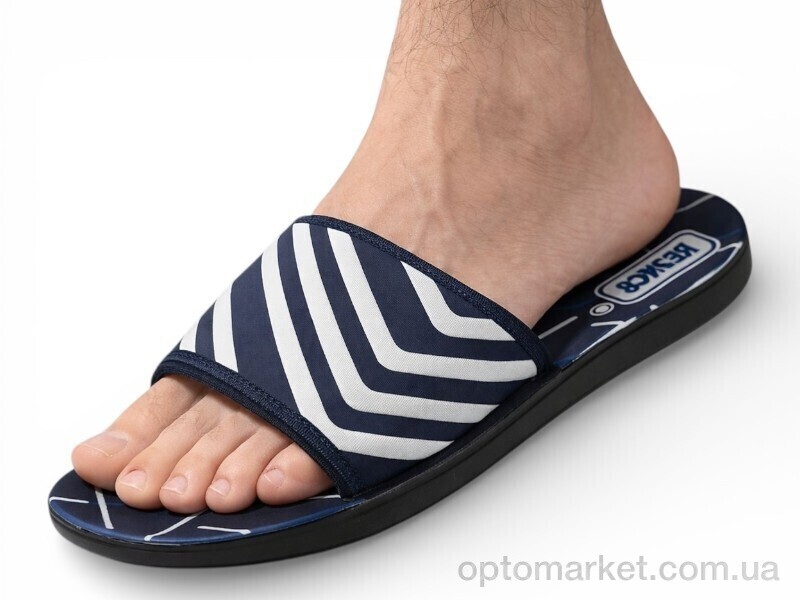 Купить Шльопанці чоловічі 57-7 d.navy (98741) Oscar синій, фото 1