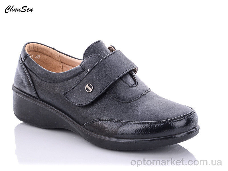 Купить Туфлі жіночі 57227C-1 Chunsen чорний, фото 1