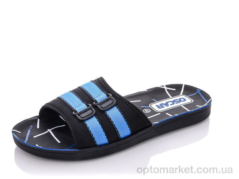 Купить Шльопанці чоловічі 58-20 синий Oscar чорний, фото 1