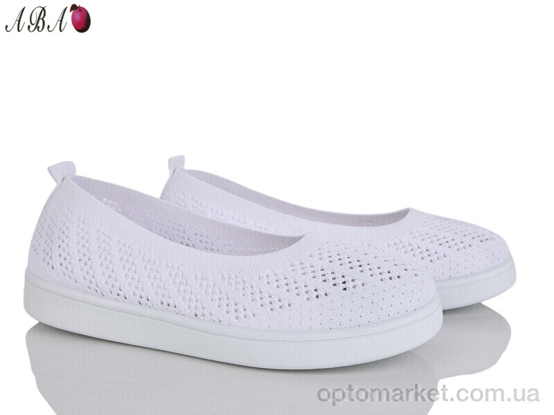 Купить Балетки жіночі 5862-1-1 Aba білий, фото 1