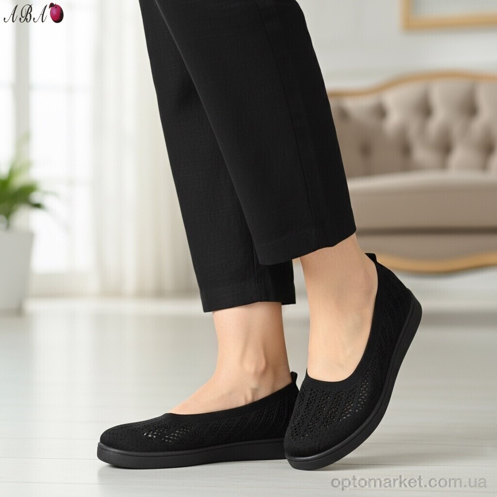 Купить Балетки жіночі 5862-1 Aba чорний, фото 2