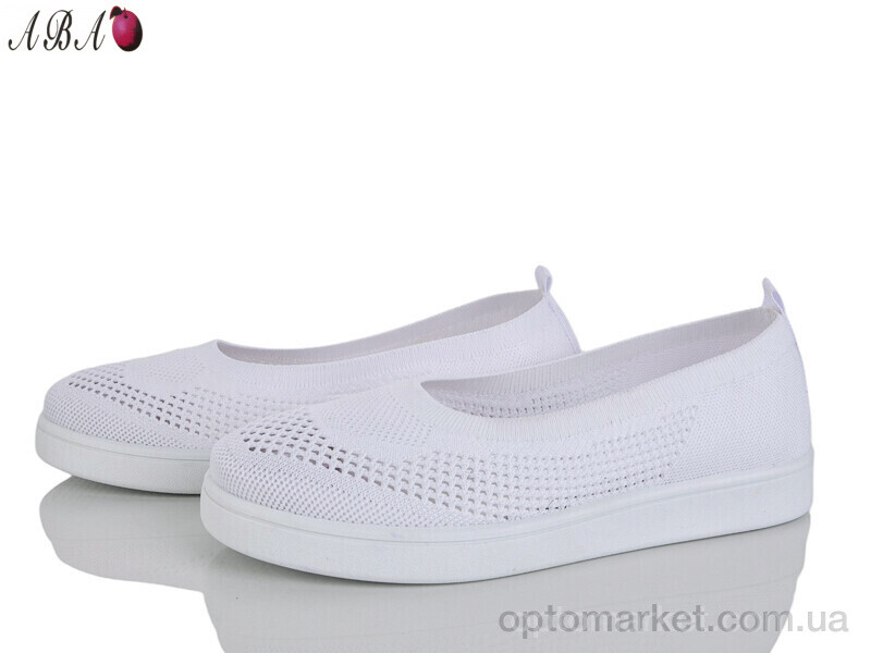Купить Балетки жіночі 5863-1-1 Aba білий, фото 1