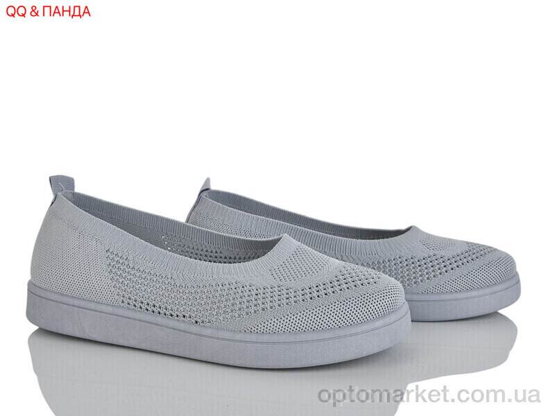 Купить Балетки жіночі 5863-1-5 QQ&Панда сірий, фото 1