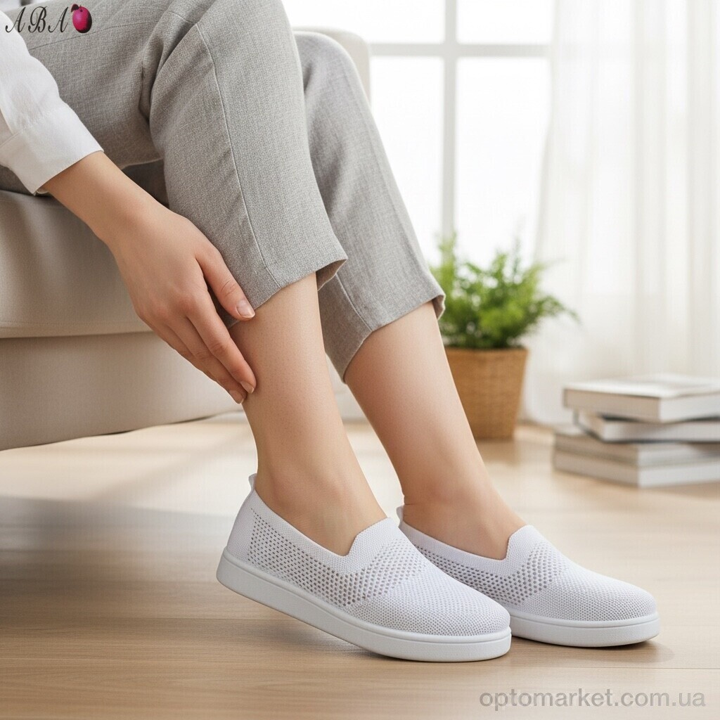 Купить Сліпони жіночі 5864-1-1 Aba білий, фото 2