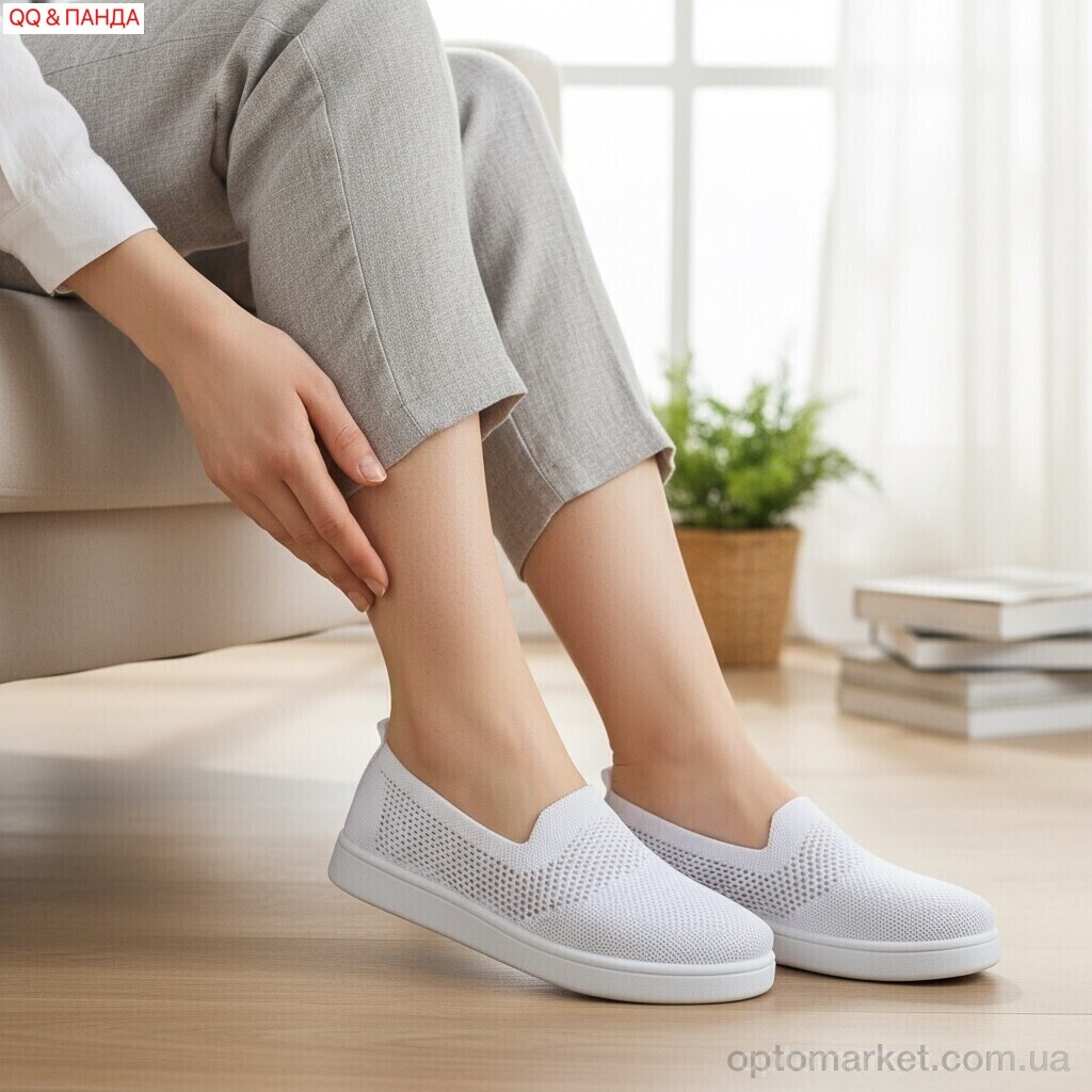 Купить Сліпони жіночі 5864-1-1 QQ&Панда білий, фото 2