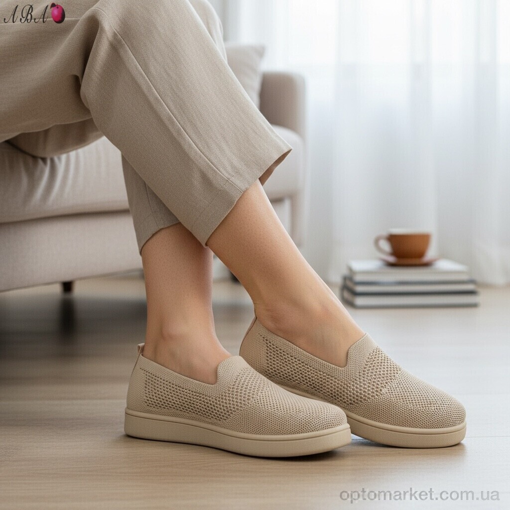 Купить Сліпони жіночі 5864-1-2 Aba бежевий, фото 3