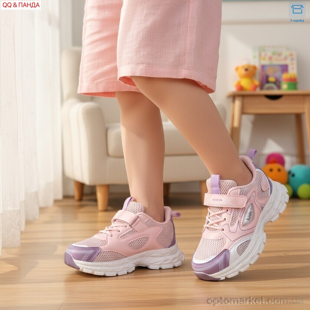 Купить Кросівки дитячі 6-140-3 QQ&Панда рожевий, фото 2