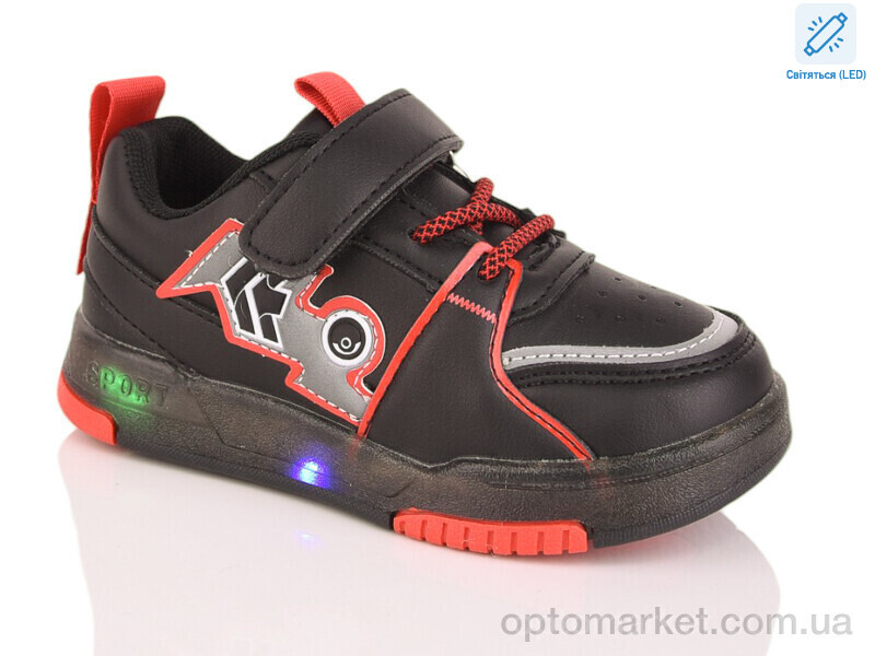 Купить Кросівки дитячі 6-6001LY LED Y.Top чорний, фото 1