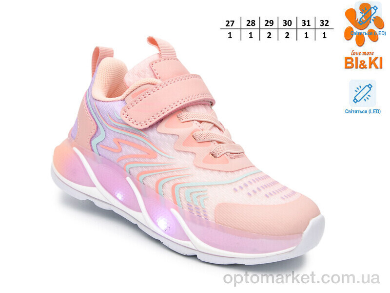 Купить Кросівки дитячі 60002K LED Bi&Ki рожевий, фото 2