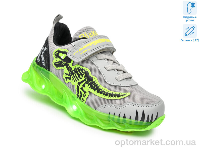 Купить Кросівки дитячі 60005D LED Bi&Ki сірий, фото 1
