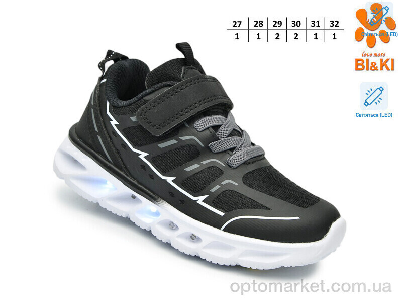 Купить Кросівки дитячі 60007A LED Bi&Ki чорний, фото 2
