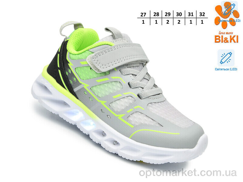 Купить Кросівки дитячі 60007D LED Bi&Ki сірий, фото 2