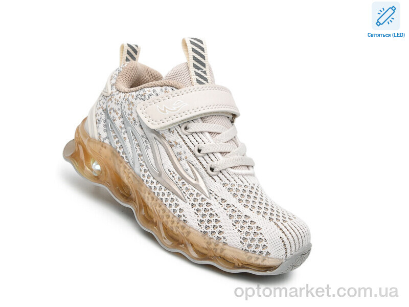 Купить Кросівки дитячі 60026E LED Bi&Ki бежевий, фото 1