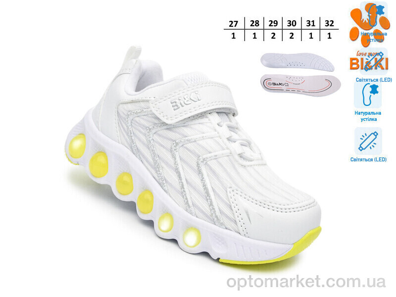 Купить Кросівки дитячі 60027A LED Bi&Ki білий, фото 5