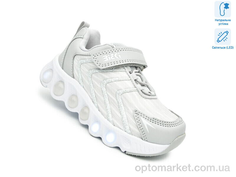 Купить Кросівки дитячі 60027F LED Bi&Ki сірий, фото 1