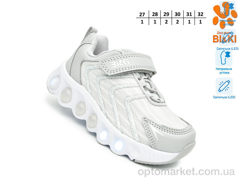 Купить Кросівки дитячі 60027F LED Bi&Ki сірий, фото 2