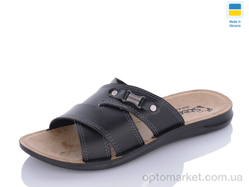 Купить Шльопанці чоловічі 6007 black Steel чорний, фото 1