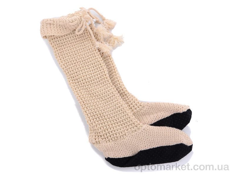 Купить Гольфи жіночі 601-2 домашняя обувь вязан. беж. АКЦИЯ Slippers бежевий, фото 1