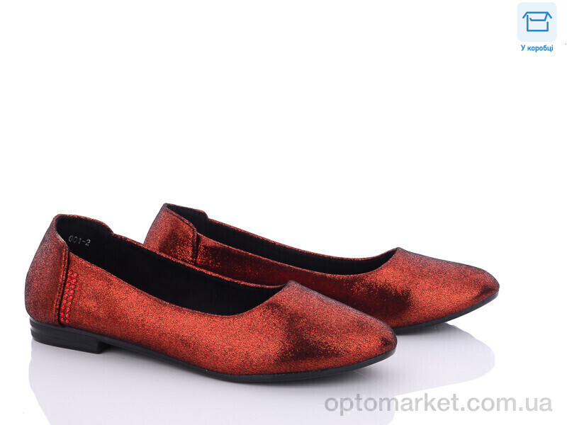 Купить Балетки жіночі 601-2 Панда червоний, фото 1