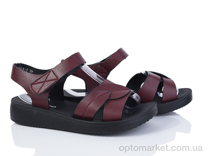 Купить Босоніжки жіночі 601-3 YAQINIAO бордовий, фото 1